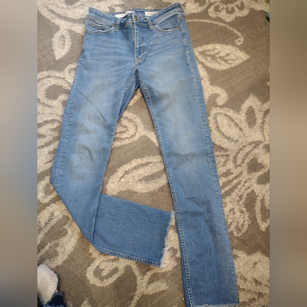 Pilcro and the letterpress Anthropologie slim straight jeans
